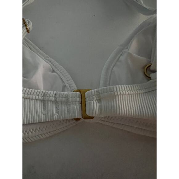 NWT L*Space Women's Ribbed Knit Underwire Helena Bikini Swim Top White Size XS - Picture 7 of 16